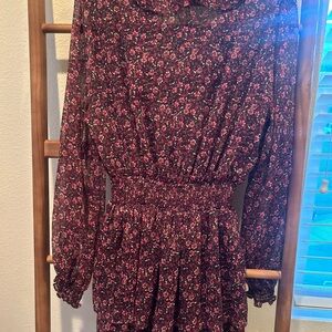 Zara Dark Floral Blouse